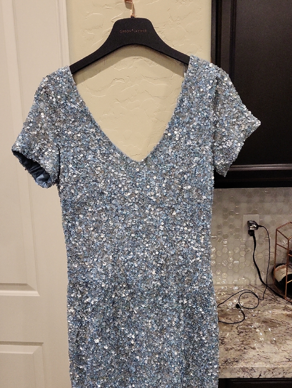 Theia Sequin Mermaid Dress Size 12
